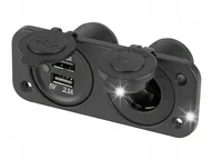 Akcesoria motoryzacyjne - GNIAZDO ZAPALNICZKI SAMOCHODOWEJ 2xUSB 1xGNIAZDO - miniaturka - grafika 1