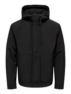 Kurtki męskie - ONLY & SONS Męska kurtka softshell jednokolorowa, Schwarz, S - miniaturka - grafika 1