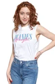 Koszulki i topy damskie - Wrangler T Shirt Damski Sleeveless Tee White W7Q6Gh989-S - miniaturka - grafika 1