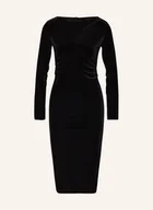 Sukienki - Armani Exchange Sukienka Z Aksamitu Z Wycięciem schwarz - miniaturka - grafika 1