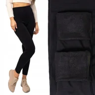 Legginsy - MEDINOVA Legginsy GETRY spodnie OCIEPLANE POLARKIEM termo ZIMOWE wygodne - miniaturka - grafika 1