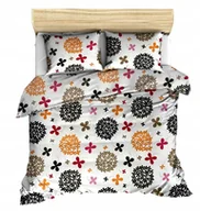 Pościel - pościel z satyny 220x220 + 2x poszewka 100% bawełna S 79 kolorowe dmuchawce - miniaturka - grafika 1