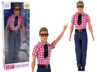 Domki dla lalek - Lalka Dla Dzieci Mężczyzna Kevin Elegancki Strój Koszula Czerwona - miniaturka - grafika 1