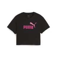 Odzież sportowa dziecięca - Krótka koszulka dziewczęca Puma Logo - miniaturka - grafika 1