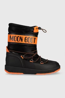 Buty dla chłopców - Moon Boot śniegowce dziecięce MOON BOOT JR BOY SPORT kolor czarny - grafika 1