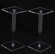 Biżuteria - akcesoria - przezroczysty akrylowy stojak ekspozycyjny Stojak na biżuterię Wieża ekspozycyjna Cokół na książki Doniczka na kwiaty - miniaturka - grafika 1