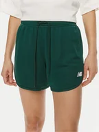 Spodenki damskie - New Balance Szorty sportowe WS41510 Zielony Regular Fit - miniaturka - grafika 1