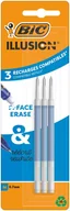Wkłady do długopisów - BIC, wkład bic illusion gel niebieski blister 3szt. - miniaturka - grafika 1