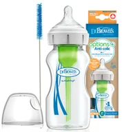 Butelki dla niemowląt - DR BROWN'S OPTIONS+ BUTELKA SZKLANA ANTYKOLK 270ml - miniaturka - grafika 1