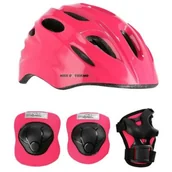 Kaski rowerowe - Nils EXTREME MTW01+H210 RÓŻOWY ROZM. S KASK Z OCHRANIACZAMI ZESTAW EXTREME 16-70-304 - miniaturka - grafika 1