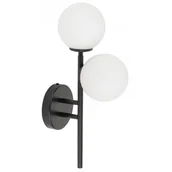 Lampy ścienne - Kinkiet loftowy KORAL 33649 Sigma kulki szklane mleczne czarny - miniaturka - grafika 1