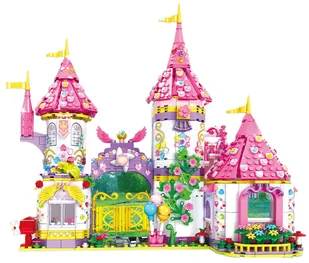COIL Klocki konstrukcyjne zestaw mega 1063 elementów zamek księżniczki różowy - Klocki COIL Klocki konstrukcyjne zestaw mega 1063 elementów zamek księżniczki różowy - Klocki - miniaturka - grafika 1