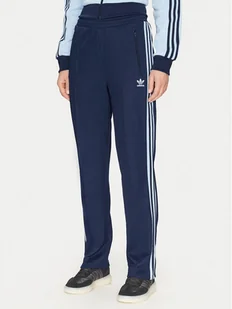 adidas Spodnie dresowe Beckenbauer JC5793 Granatowy Regular Fit - Spodnie sportowe damskie - miniaturka - grafika 1