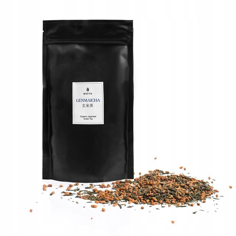 Moya Genmaicha organiczna japońska zielona herbata liściasta 250g