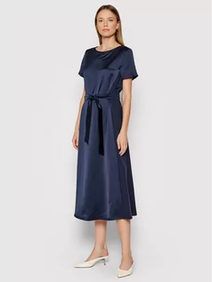 Sukienki - Max Mara Weekend Sukienka koktajlowa Giro 56260719 Granatowy Regular Fit - grafika 1