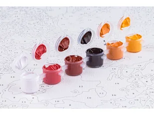 OBRAZ MALOWANIE PO NUMERACH RAMA 40x50cm KOT Z MOTYLKIEM - Malowanie po numerach - miniaturka - grafika 13