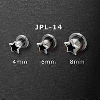 PIERCING TUNEL GWIAZDA BLACK [JPL-14]-śr. wew. 4mm