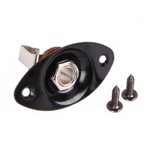 Gniazdo do gitary gitarowe Jack 6,3mm MSP32 czarny Jeremi - Inne akcesoria gitarowe - miniaturka - grafika 1
