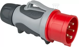 PCE Wtyczka przenośna 16A 5P 400V 6h IP44/54 GRIP 0153-6tt 0153-6tt - Gniazdka elektryczne - miniaturka - grafika 1