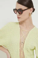 Okulary przeciwsłoneczne - Tom Ford okulary przeciwsłoneczne damskie kolor brązowy - miniaturka - grafika 1