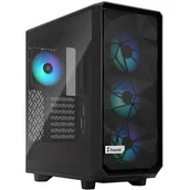 Obudowy komputerowe - Fractal Design Meshify 2 Compact Lite RGB Black TG Light tint, tower case (Kolor: CZARNY, tempered glass) - miniaturka - grafika 1