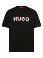Koszulki męskie - HUGO - T-shirt męski  Dakaishi, czarny - miniaturka - grafika 1