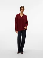 Swetry damskie - Vero Moda Sweter w kolorze bordowym - miniaturka - grafika 1