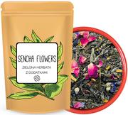 Herbata - Sencha Flowers Zielona Herbata Płatki Kwiatów Mango  Bergamotka. Ciekawa Smaczna Zielona Herbatka Z Dużymi Liścmi - miniaturka - grafika 1