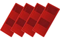 Akcesoria motoryzacyjne - Odblaski do przyczep czerwone 90x40 mm samoprzylepne - zestaw 4 sztuk - miniaturka - grafika 1