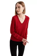 Swetry damskie - DeFacto Sweter normalny krój dla kobiet – sweter z golfem na topy damski (czerwony, XXL), czerwony, XXL - miniaturka - grafika 1
