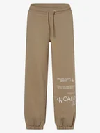 Spodnie sportowe damskie - Calvin Klein Jeans Damskie spodnie dresowe, beżowy - miniaturka - grafika 1