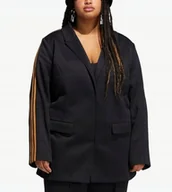 Marynarki i żakiety damskie - Adidas Plus Size Czarna Marynarka Z Paskami Na Rękawach 2Xl K1A - miniaturka - grafika 1