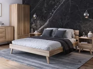 Łóżka - Łóżko drewniane bukowe 160x200 Beskid 02 buk naturalny - miniaturka - grafika 1