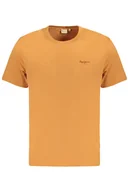 Koszulki męskie - PEPE JEANS MĘSKA KOSZULKA Z KRÓTKIM RĘKAWEM POMARAŃCZOWA - Pepe Jeans - miniaturka - grafika 1