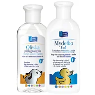 Balsamy i oliwki dla dzieci - Zestaw Skarb Matki oliwka pielęgnacyjna dla niemowląt i dzieci od 1 dnia życia 200 ml + mydełko 3w1 dla niemowląt i dzieci od urodzenia 250 ml - miniaturka - grafika 1