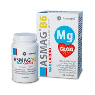 Serce i układ krążenia - Farmapol ZAKŁAD CHEMICZNO-FARMACEUTYCZNY Asmag B6 Max Cardio 30 tabletek - miniaturka - grafika 1