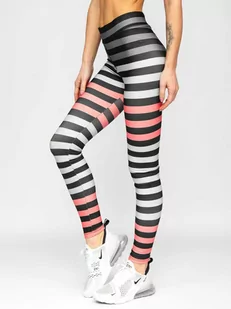 Multikolorowe legginsy damskie Denley 20966 - Spodnie sportowe damskie - miniaturka - grafika 1
