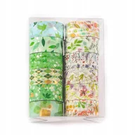 Scrapbooking - TAŚMA KLEJĄCA washi tape ZESTAW 12szt RÓŻNE WZORY - miniaturka - grafika 1