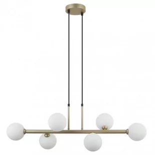 Italux Modernistyczna LAMPA wisząca OLBIA PND-38679-6-BK-SG szklany ZWIS kule balls do jadalni czarny PND-38679-6-BK-SG - Lampy sufitowe - miniaturka - grafika 1