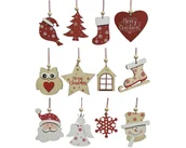 Bombki - Zawieszka drewniana świąteczna na choinkę 11x11cm - miniaturka - grafika 1