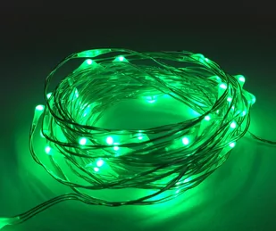Lampki LED zewnętrzne ŁEZKI 12V 5m 50LED  zielone IP65 - Pozostałe oświetlenie - miniaturka - grafika 1