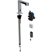 Przyciski spłukujące - Geberit 116.198.21.1 Bateria umywalkowa Brenta stoj$46ca zasilanie bateryjne do podtynkowej skrzynki funkcyjnej z mieszaczem termostatycznym chrom - miniaturka - grafika 1