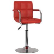 Krzesła - vidaXL Krzesło stołowe, winna czerwień, obite sztuczną skórą - miniaturka - grafika 1