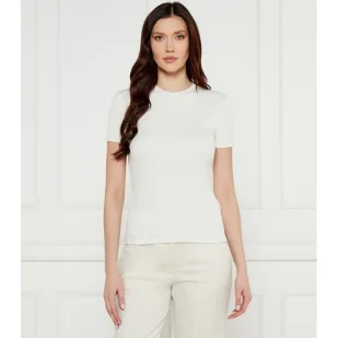 Calvin Klein T-shirt Slim Fit - Koszulki i topy damskie - miniaturka - grafika 1