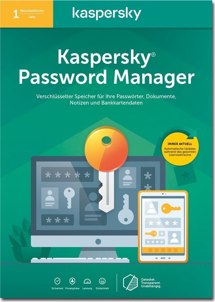 Program Kaspersky Lab Kaspersky Password Manager Abo Lizenz1 Jahr 1 Benutzer ESD