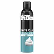Kosmetyki do golenia - Gillette Sensitive Skin pianka do golenia 300ml - miniaturka - grafika 1