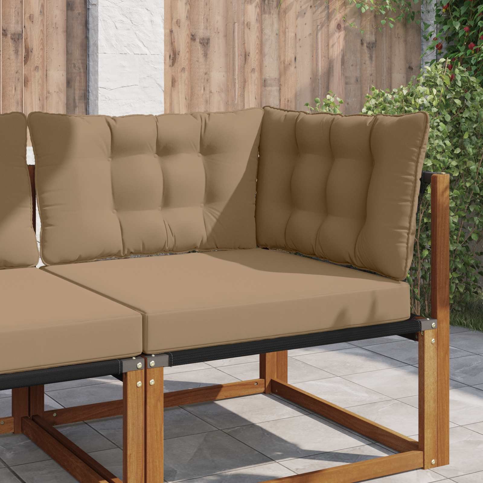 vidaXL Poduszka do sofy na zewnątrz 3 pcs Ciemnoszary Poliester 900922