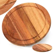 Deski do krojenia - Deska do krojenia i serwowania drewniana 25 cm - miniaturka - grafika 1