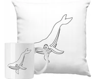 Gadżety dla niej i dla niego - ZESTAW PODUSZKA + KUBEK Linii Sztuka Minimalizm Pomysł Na Prezent +IMIĘ #3 - miniaturka - grafika 1