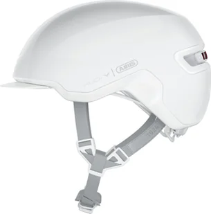 ABUS Urban Helmet HUD-Y - z magnetycznym, ładowalnym tylnym światłem LED i magnetycznym zapięciem - fajny kask rowerowy do codziennego użytku - dla mężczyzn i kobiet - biały (purystyczny), rozmiar L - Kaski rowerowe - miniaturka - grafika 1
